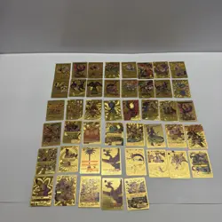 Pokemon Gold Cards Set 45 gold foil fan art cards - Image 1