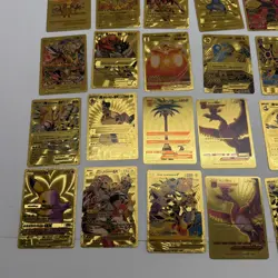 Pokemon Gold Cards Set 45 gold foil fan art cards - Image 2
