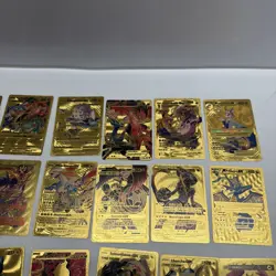 Pokemon Gold Cards Set 45 gold foil fan art cards - Image 5