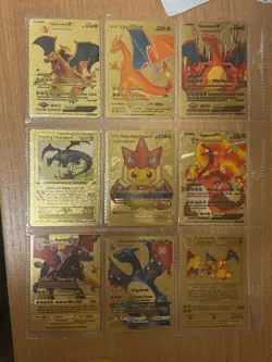 Lot of 18 - Gold Charizard Fan Art Pokemon Cards (Read Des) - Image 1