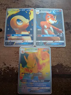 CUSTOM Charmander Charmeleon Charizard GX Pokemon Cards Fan Art Original Cards - Image 1