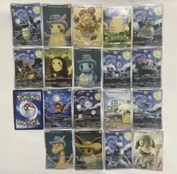 Pokemon x Van Gogh 18pcs Inspired Fan Art Set - MINT - Custom Display Cards - Image 1