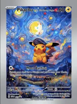 Pokemon x Van Gogh 18pcs Inspired Fan Art Set - MINT - Custom Display Cards - Image 3