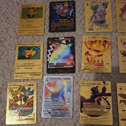 Pokemon Gold Foil Fan Art Cards 31 Cards Bundle (Unofficial Cards) - Image 2
