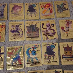 Pokemon Gold Foil Fan Art Cards 31 Cards Bundle (Unofficial Cards) - Image 3