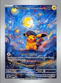 Pokemon x Van Gogh 18pcs Inspired Fan Art Set - MINT - Custom Display Cards - Image 3