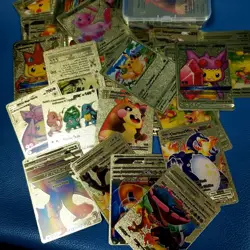 Lot of 105 Gold Foil Pokemon Fan Art Trading Cards Charizard Pikachu - Image 5