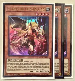 Yugioh! 3x Lacrima the Crimson Tears BLGG-EN081 Ultra Rare 1st Ed NM - Image 1