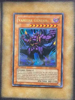 Yugioh Vampire Genesis SD2-EN001 Ultra Rare 1st Ed NM - Image 1