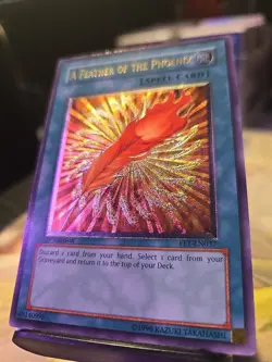 Ultimate Rare A Feather of the Phoenix FET-EN037 1st Edition Yugioh LP/MP - Image 2