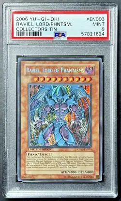 2006 Yugioh RAVIEL, LORD OF PHANTASMS CT03-EN003 Secret Rare PSA 9 Mint - Image 1