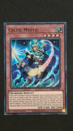 Celtic Mystic SUPER RARE CORI-EN003 Chaos Origins Yu-Gi-Oh 1st Edition - Image 1