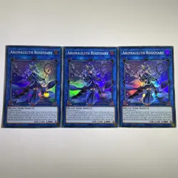 3 x YuGiOh Aromalilith Rosemary PHNI-EN050 Super Rare 1st Edition Playset - Image 1