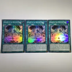 3 x YuGiOh Barrier of the Voiceless Voice PHNI-EN067 Super Rare 1st Edition Set - Image 1