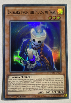 Yugioh PHNI-EN030 Emissary from the House of Wax Super Rare 1st Edition - Image 1