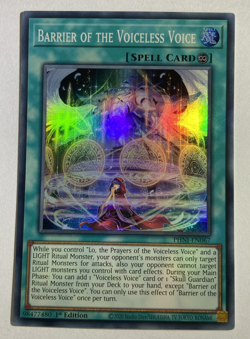 PHNI-EN067 Barrier of the Voiceless Voice Super Rare 1st Edition YuGiOh Card - Image 1