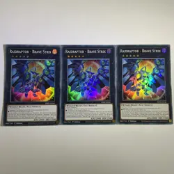 3 x Raidraptor - Brave Strix - Super Rare 1st Edition PHNI-EN046 YuGiOh Playset - Image 1