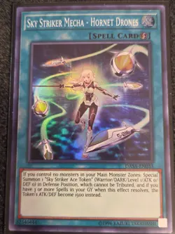 Yugioh Sky Striker Mecha - Hornet Drones DASA-EN033 Super Rare Unl Ed NM - Image 1
