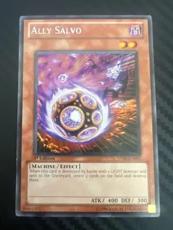 Yugioh Ally Salvo STBL-EN092 Rare 1st Edition LP - Image 1