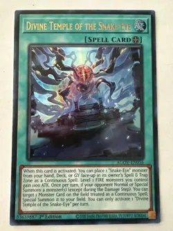 Yu-Gi-Oh! - Divine Temple of the Snake-Eye - Ultra - 1st - AGOV-EN056 - NM - Image 1