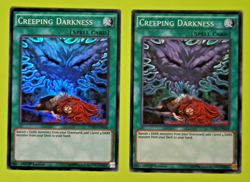 Yu-Gi-Oh Creeping Darkness 1st Edition Super Rare DESO-EN058 Nm 2 card lot - Image 1