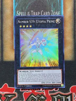 Yugioh Number S39: Utopia Prime CROS-EN094 Super Rare 1st Ed LP - Image 1