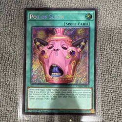 Yu-Gi-Oh! Konami Pot of Sloth Chaos Origins CORI-EN061 Secret Rare Foil 1st Ed - Image 1