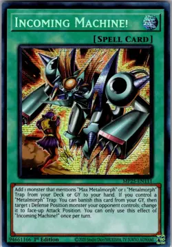 Incoming Machine! MP25-EN111 Prismatic Secret Rare Yu-Gi-Oh 1st Edition NM/M - Image 1