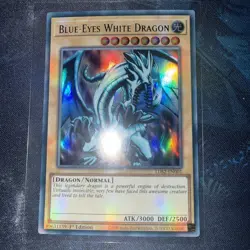 Blue-Eyes White Dragon - LDS2-EN001 - GREEN Ultra Rare 1st Edition YuGiOh - NM - Image 1