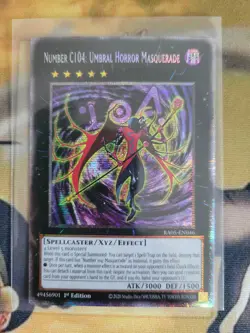 RA05-EN046 Number C104: Umbral Horror Masquerade Starlight Rare 1st Ed YuGiOh - Image 1