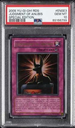 2005 YU-GI-OH! RISE OF DESTINY: SPECIAL EDITION #ENSE3 JUDGMENT OF ANUBIS PSA 10 - Image 1