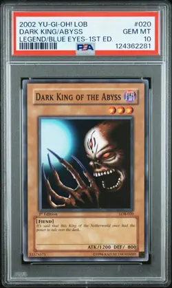 2002 1ST ED #020 DARK KING OF THE ABYSS PSA 10 - Image 1