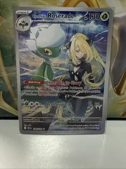 Pokemon TCG Cynthia's Roserade 184/182 Destined Rivals Illustration Rare - Image 1