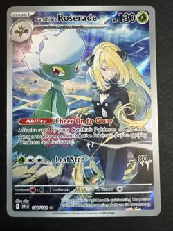 Pokemon TCG Cynthia's Roserade 184/182 Sv10: Destined Rivals Illustration Rare - Image 1