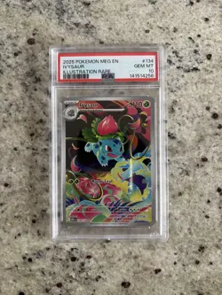 PSA 10 Ivysaur 134/132 Illustration Rare Mega Evolution Pokemon TCG - Image 1