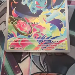 Pokemon TCG Ivysaur 134/132 Illustration Rare Holo Mega Evolution - Image 2