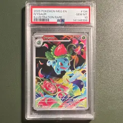 Pokemon Ivysaur Illustration Rare Holo 134/132 Me01 Mega Evolution 2025 PSA 10 - Image 1