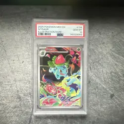 Pokemon Me01: Mega Evolution Ivysaur 134/132 Illustration Rare Holo PSA 10 2025 - Image 1