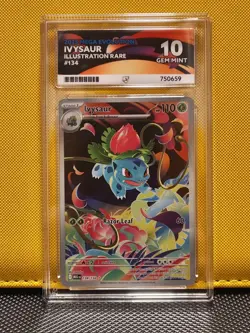 Pokemon TCG Mega Evolution Ivysaur Illustration Rare 134/132 ACE 10 - Image 1