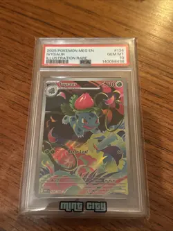 Pokemon Ivysaur Illustration Rare Me01: Mega Evolution Holo 134/132 PSA 10 - Image 1