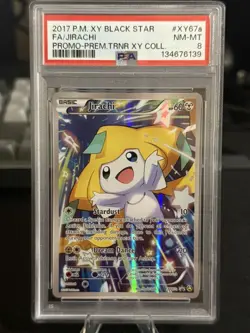PSA 8 NM-MT Jirachi Black Star Promo XY Collection Full Art Holo Pokemon XY67a - Image 1