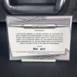 2026 Topps Chrome UFC Ilia Topuria Prism Refractor #1 - Image 2