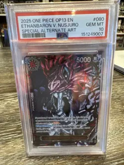 2025 One Piece OP13 En Special Alternate Art #080 Ethanbaron V Nusjuro PSA 10 - Image 1