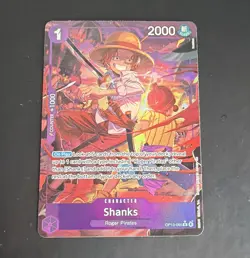 Bandai One Piece CCG Shanks OP13-065 Carrying On His Will Alt Art Foil Rare - Image 1