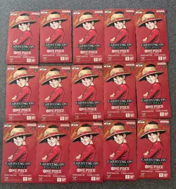 One Piece TCG OP-13 Carrying On His Will Sleeved Booster Pack Lot of 15 SEALED - Image 1