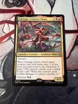 Carnage, Crimson Chaos Marvel's Spider-Man Regular NM MTG - Image 1