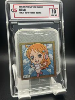 CG GM 10 Sealed 2025 ONE PIECE JAPANESE #SW8-03 NAMI WAFER STICKER - Image 1