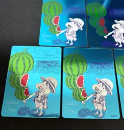 ONE PIECE Natsukomi 2026 Luffy Foil Promo Card Set of 5 (1 Card Scratched) - Image 2