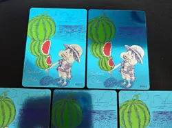 ONE PIECE Natsukomi 2026 Luffy Foil Promo Card Set of 5 (1 Card Scratched) - Image 4