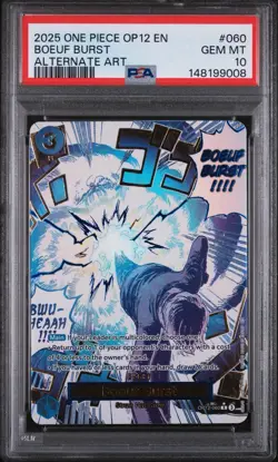 2025 One Piece Boeuf Burst OP12-060 Alternate Art PSA 10 - Image 1